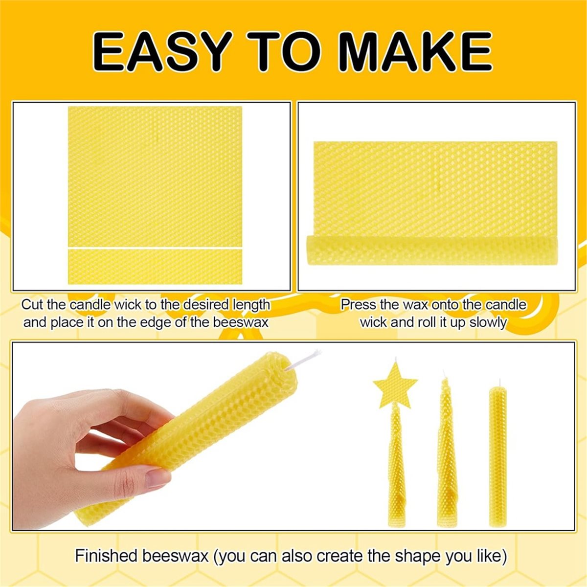 Beeswax Sheet Roll - El Mejor Kit para Hacer Velas