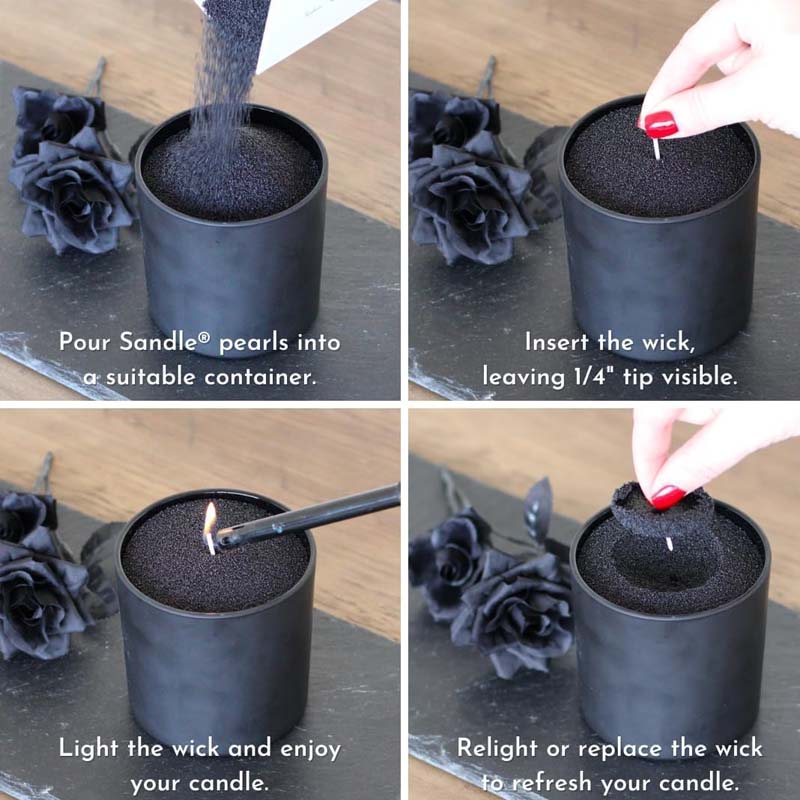 Arena Negra para Velas con Mec - Candle Supplies Wholesale reseña y precio